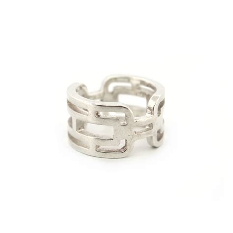 bague hermes en argent|authentic Hermes rings.